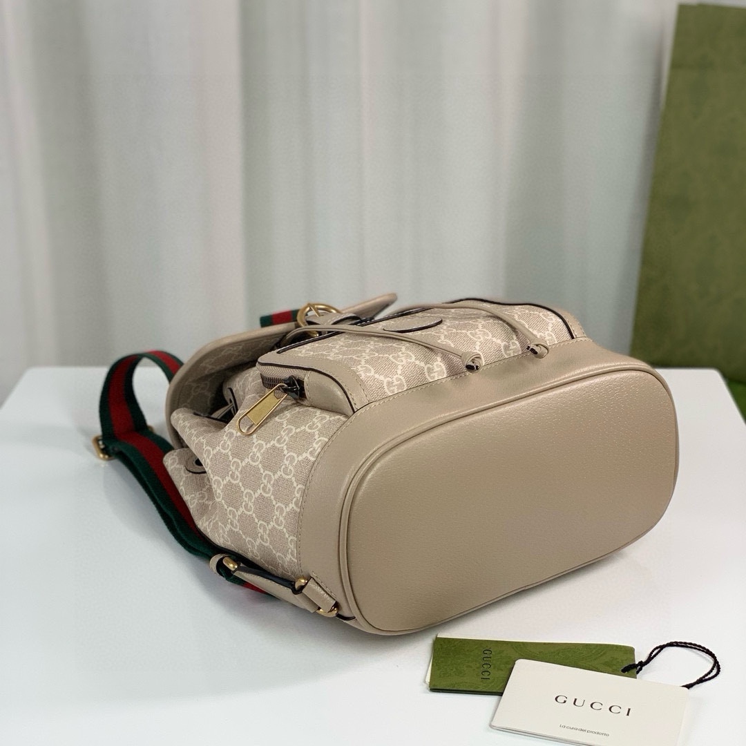 Gucci Retro Series and Supreme Series Backpack Light Apricot